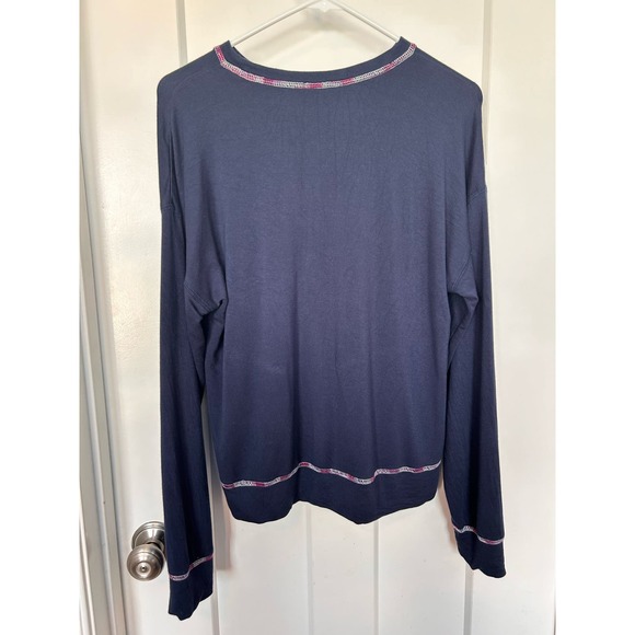 Peloton Women's‎ Sleepover Sweatshirt Top Long Sleeve Navy Blue Size Large - Picture 6 of 13